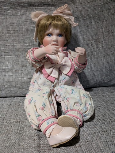 Vintage porcelain doll - vintage,