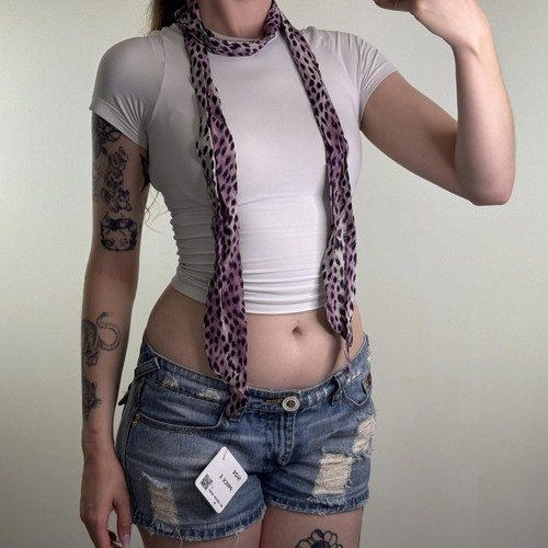 Y2k vintage skinny scarf - vintage,