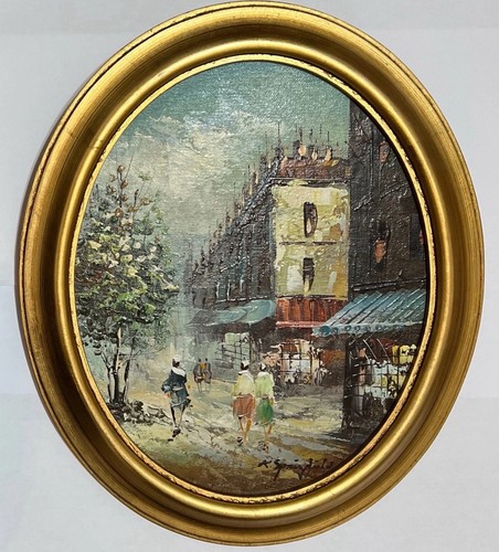 Parisian view oil board - parisian, on