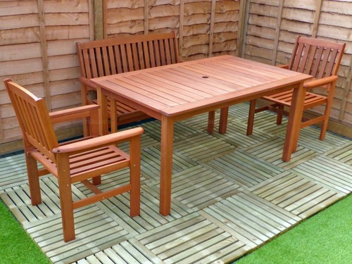 Seat hardwood dining set - seat,