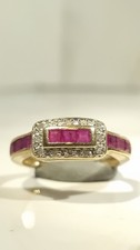 9ct Gold Diamond and Ruby