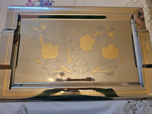 Vintage italian etched floral