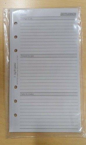 Filofax personal inserts from