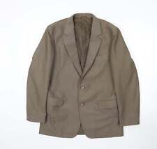 Terylene Mens Brown Plaid Jacket Blazer Size 40