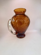 Vintage Amber Glass Pitcher