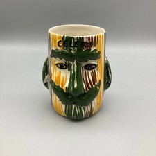 Mr. Celery Face Pot: Novelty Double Sided Hand-Painted MCM Dee Cee Pottery