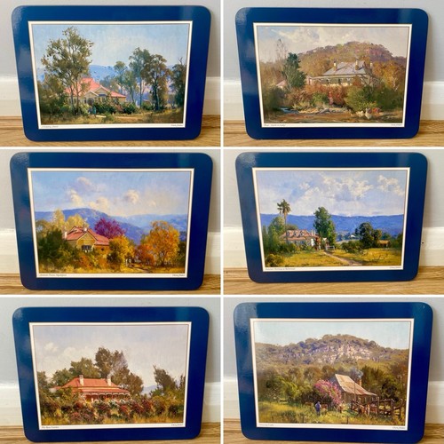 Vintage placemats set 6 - set,