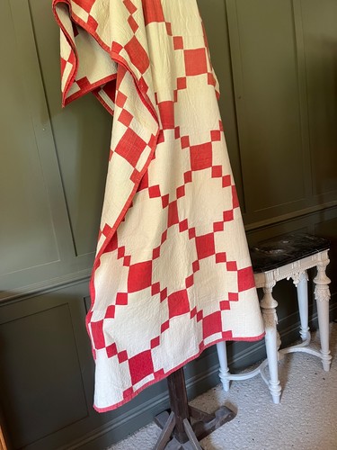 Antique quilt turkey red - quilt, &