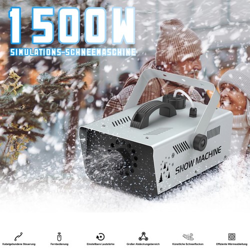 Snow machine 1500w remote - snow,