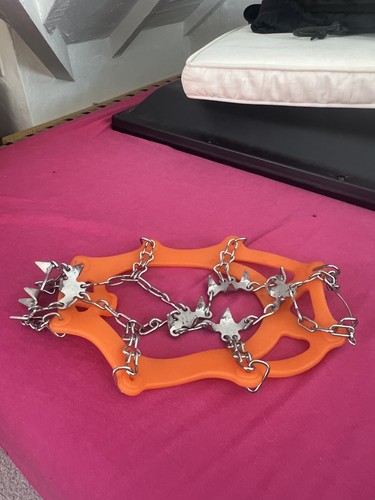Crampons fit onto your - onto,