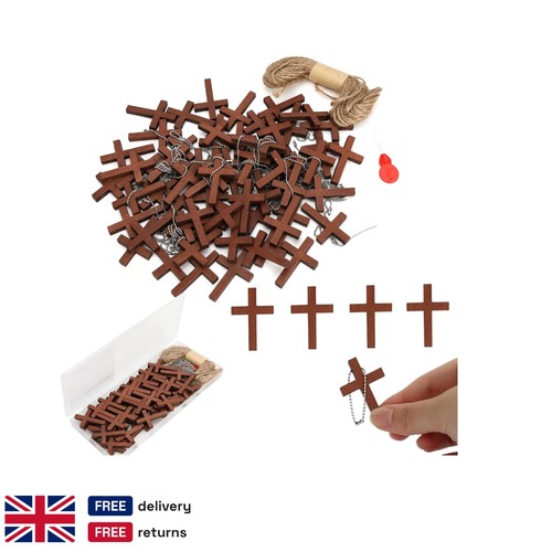 Wooden cross bulk - wooden, 50pcs