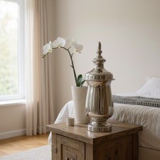 Chrome Ginger Jar 50cm Modern