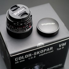 VOIGTLANDER VM 28mm f/2.8 Color-Skopar Aspherical Type II Black PERFECT