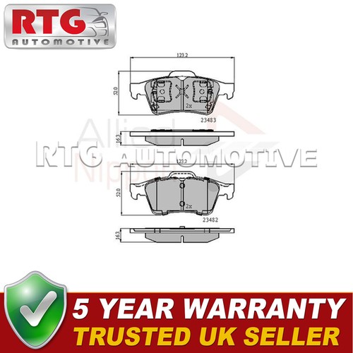 Front rear brake pads set - front,