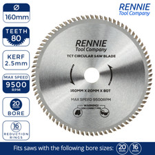 160mm x 80T TCT Circular Wood