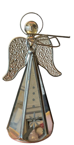 Vintage stained glass angel - vintage,