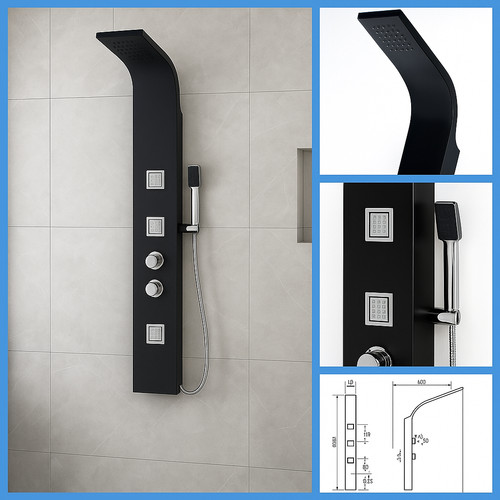 Thermostatic shower panel - thermostatic,