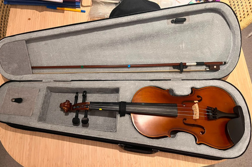 Silverio violin with - with, bow