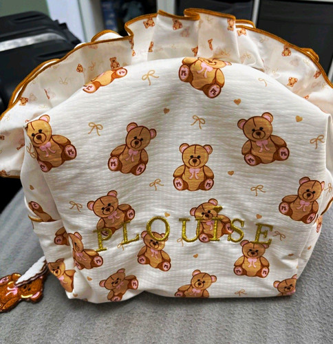 Teddy bear print zip - zip, make-up