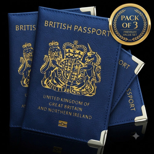 British passport cover - 3x, uk