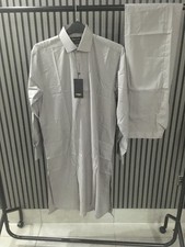 Designer Gul Ahmed Mens Grey Shalwar Kameez Size M / Medium Pakistani Eid Wear