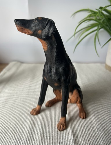 Vintage resin dobermann - vintage,