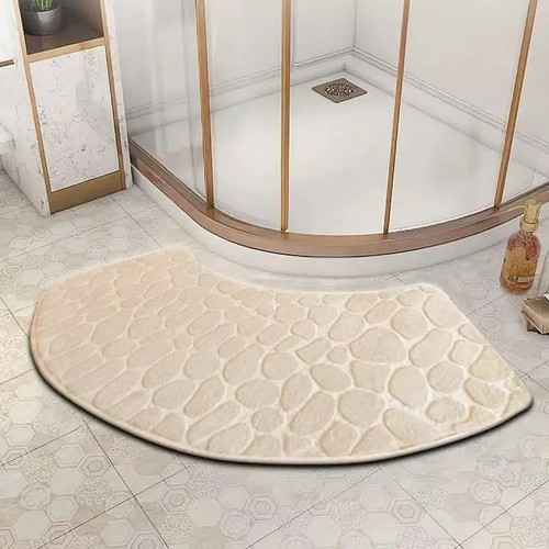 Curved bathroom mat - curved,