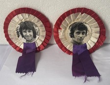 Two Vintage Speedway rider rosettes John Louis and Ray Wilson 1970,s