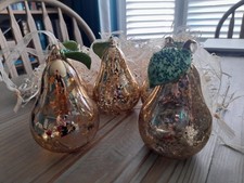 A Set of Five Glass Pear