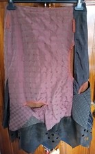 Stunning Vassalli Italy Faux Leather Skirt Bnwot Hippie Steampunk Pixie Fairy 