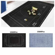 1500 Pieces Jigsaw Felt Puzzle Board Storage Roll-up Mat Jumbo  Kids Fun Game