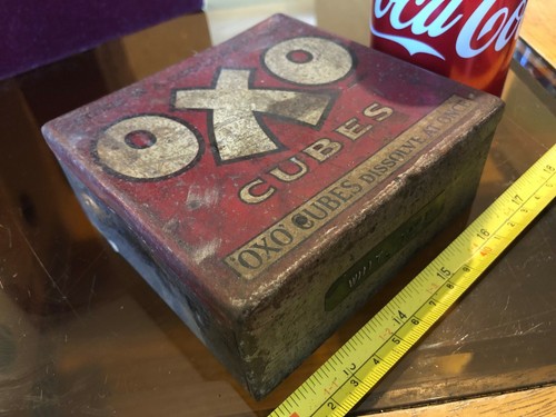 Oxo cubes tin vintage metal - cubes,