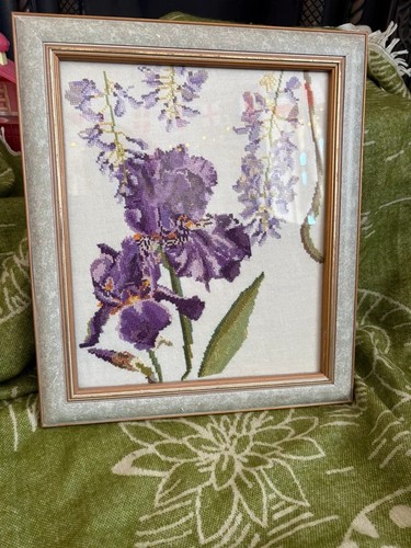 Vintage iris floral whimsical