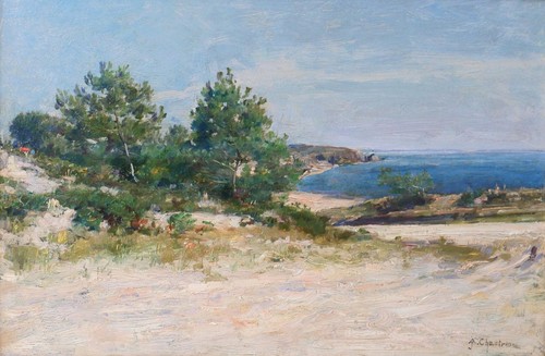 Antique chantron landscape sea - antique,