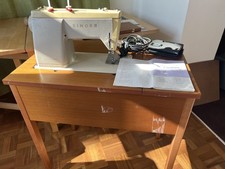 Vintage teak sewing-machine