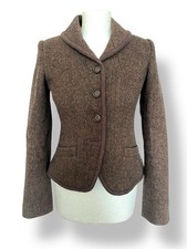 Joules Tweed Brown Jacket Size
