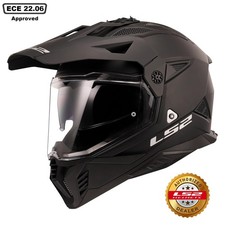 LS2 MX702 PIONEER II DUAL VISOR MATT BLACK ECE22.06 ADVENTURE MOTORCYCLE HELMET