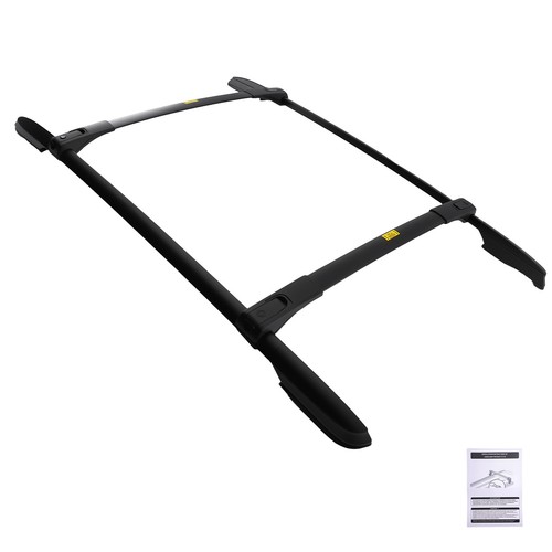 Black aluminium roof rails - black,