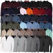 Calvin Klein Mens 2025 Chunky Knit Cotton 1/2 Zip CK Golf Sweater 48% OFF RRP