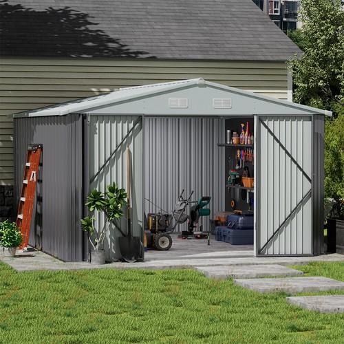 12x10ft 10x8ft metal garden - 10x8ft,