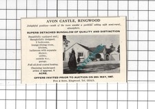 Avon Castle Ringwood Hampshire - 1967 SMALL House Advert