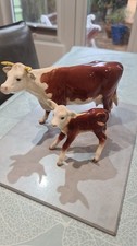Beswick Hereford cow and Calf