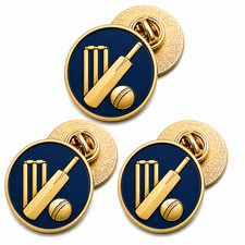 3 x Cricket (BU27) Lapel Pin
