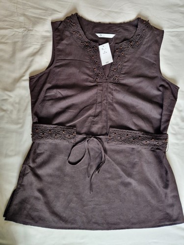 Bhs brown sleeveless tunic - bhs,