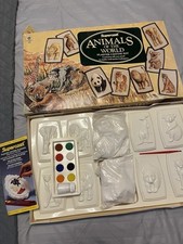 Vintage 80s SUPERCAST Plaster Casting Moulds Kit, Animals Of The World Rare