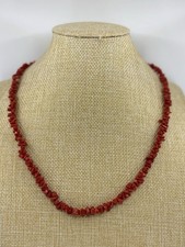 Vintage red coral necklace - vintage, 20"