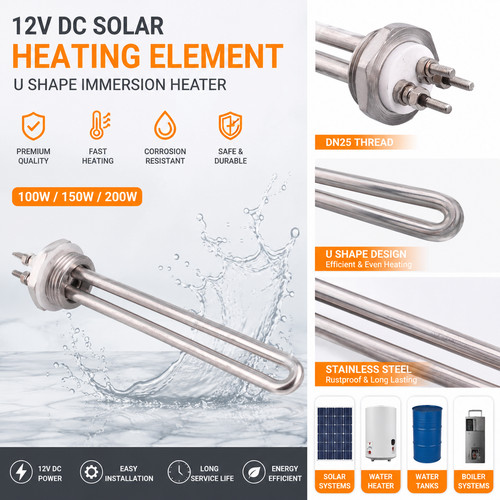 12v shaped immersion - dc, u-shaped