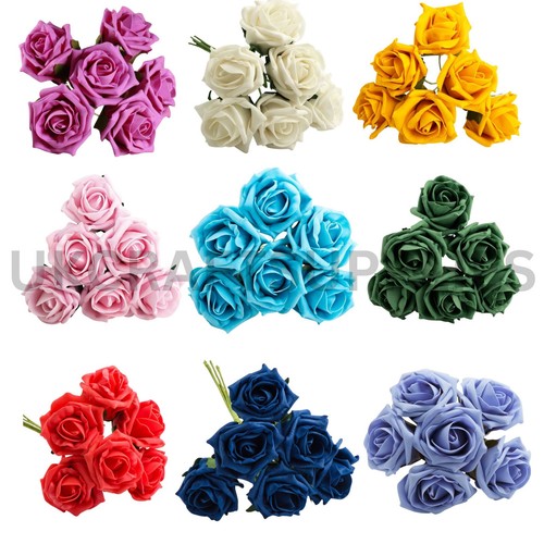 5cm foam roses bunch 6 - 5cm,