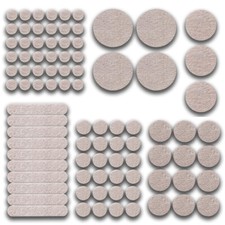 SELF ADHESIVE FELT STICKY PADS SQUARE-ROUND TABS FLOOR FURNITURE PROTECTORS
