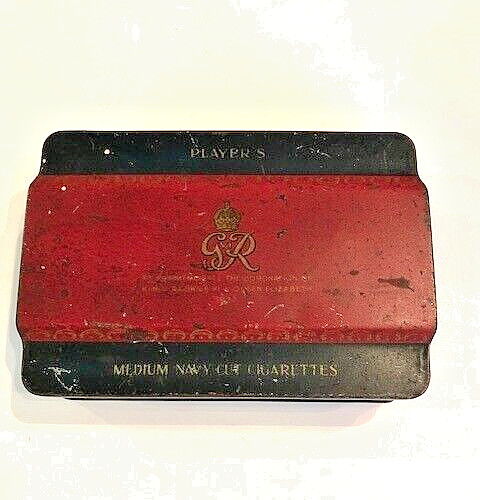Antique players tin - tin, cut